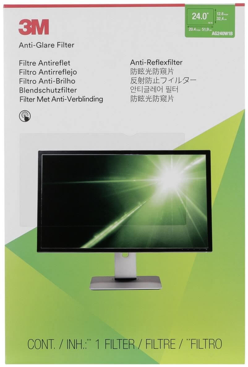 מגן נגד השתקפות למסך רחב 3M™ | AG240W1B | Anti-Glare Filter for 24.0