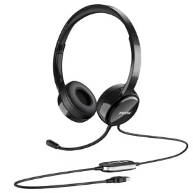 אוזניות + מיקרופון הכולל כפתור בית Mpow | MPPA071AB | M071 | USB Headset | PL