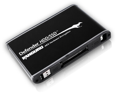 כונן חיצוני SSD מוצפן - Kanguru | KDH3B-1TSSD | Defender SSD | 1TB SSD | USB 3.0 | AES 256-Bit Hardware Encryption
