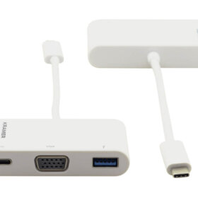 מתאם - Kramer | ADC-U31C/M1 | USB3.1 | Type-C TO VGA & USB3.0 & PD Type-C | Adapter | 1080P | 60Hz