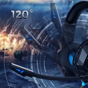 אוזניות + מיקרופון גיימרים - Mpow | EG10 | Gaming Headset | PL | LED