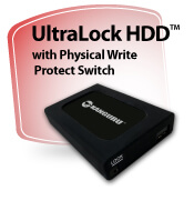 כונן קשיח חיצוני מוגן כתיבה - Kanguru | U3-2HDWP-4T | UltraLock | 4TB HDD | USB 3.0 | Write Protected