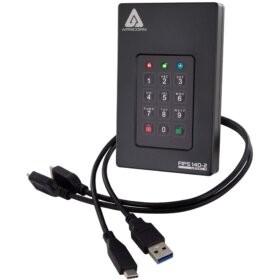 דיסק קשיח חיצוני חומרה מוצפנת - Apricorn | AFL3-1TB | Aegis Fortress L3 | 1TB HDD USB 3.0 Hardware Encrypted