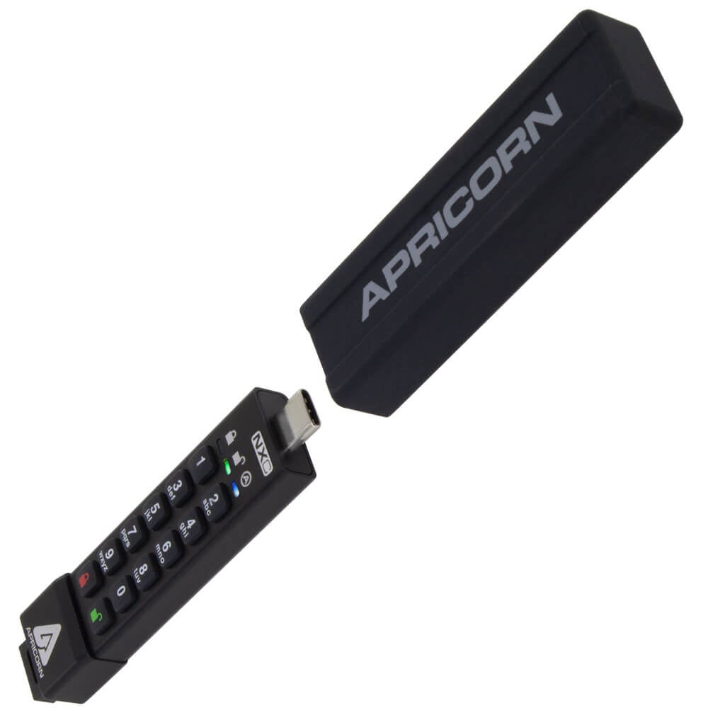 זיכרון נייד מוצפן (דיסק און קי) - Aegis Secure Key ASK3-NXC-32GB 3NXC 32GB USB 3.2 Type-C Encrypted Flash Key3