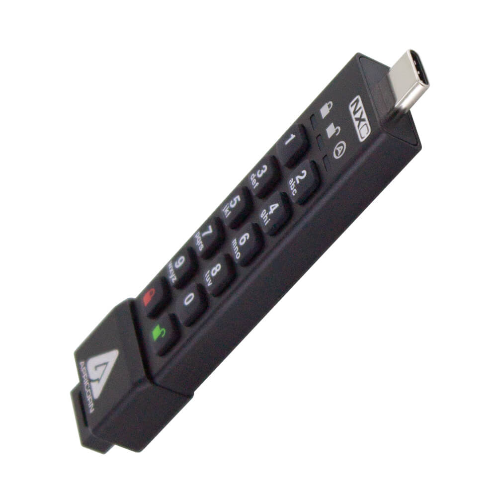 זיכרון נייד מוצפן (דיסק און קי) - Aegis Secure Key ASK3-NXC-32GB 3NXC 32GB USB 3.2 Type-C Encrypted Flash Key4