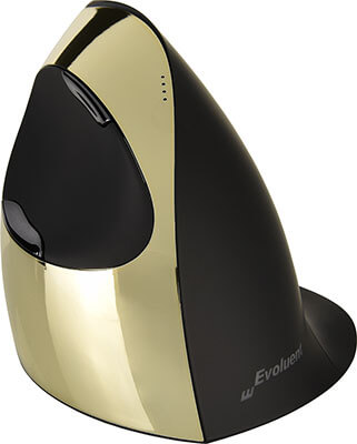 עכבר אלחוטי ארגונומי אנכי זהב – Evoluent | VMCRWG Right Gold Wireless ergonomic VerticalMouse C