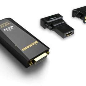 מתאם גרפיקה וידיאו דאימונט DIAMOND Video Graphics Adapter BVU3500 VGA DVI HDMI 1920X2048 USB3.0