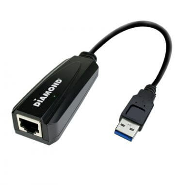 מתאם רשת יציאת Diamond UE3000 USB TO RJ45 USB3.0