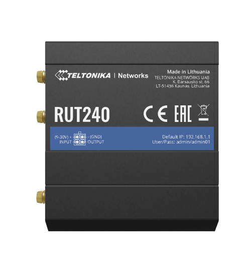 נתב סלולרי תעשייתי מוקשח TelTonika | RUT240 | Industrial Cellular Router | 4GLTE | IoT