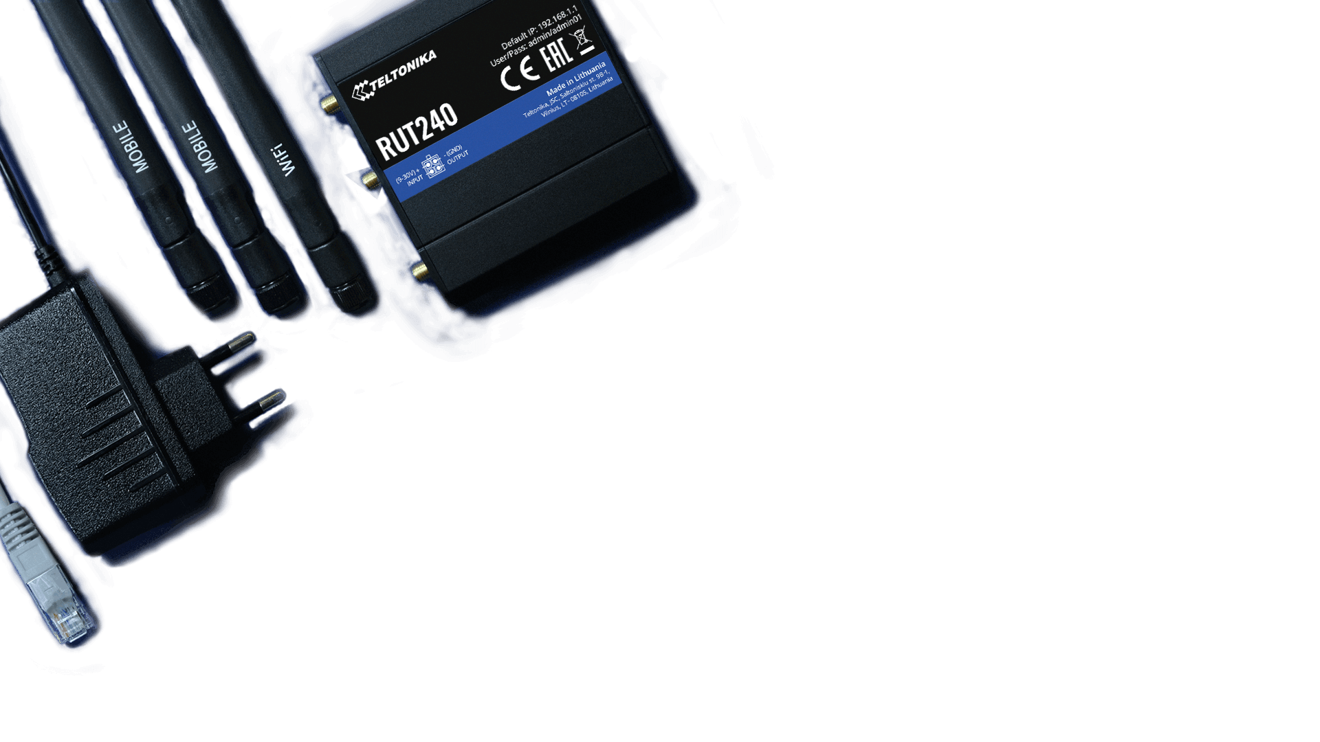 נתב (ראוטר) סלולרי תעשייתי מוקשח Teltonika RUT240 Industrial Cellular Router 4GLTE IoT2