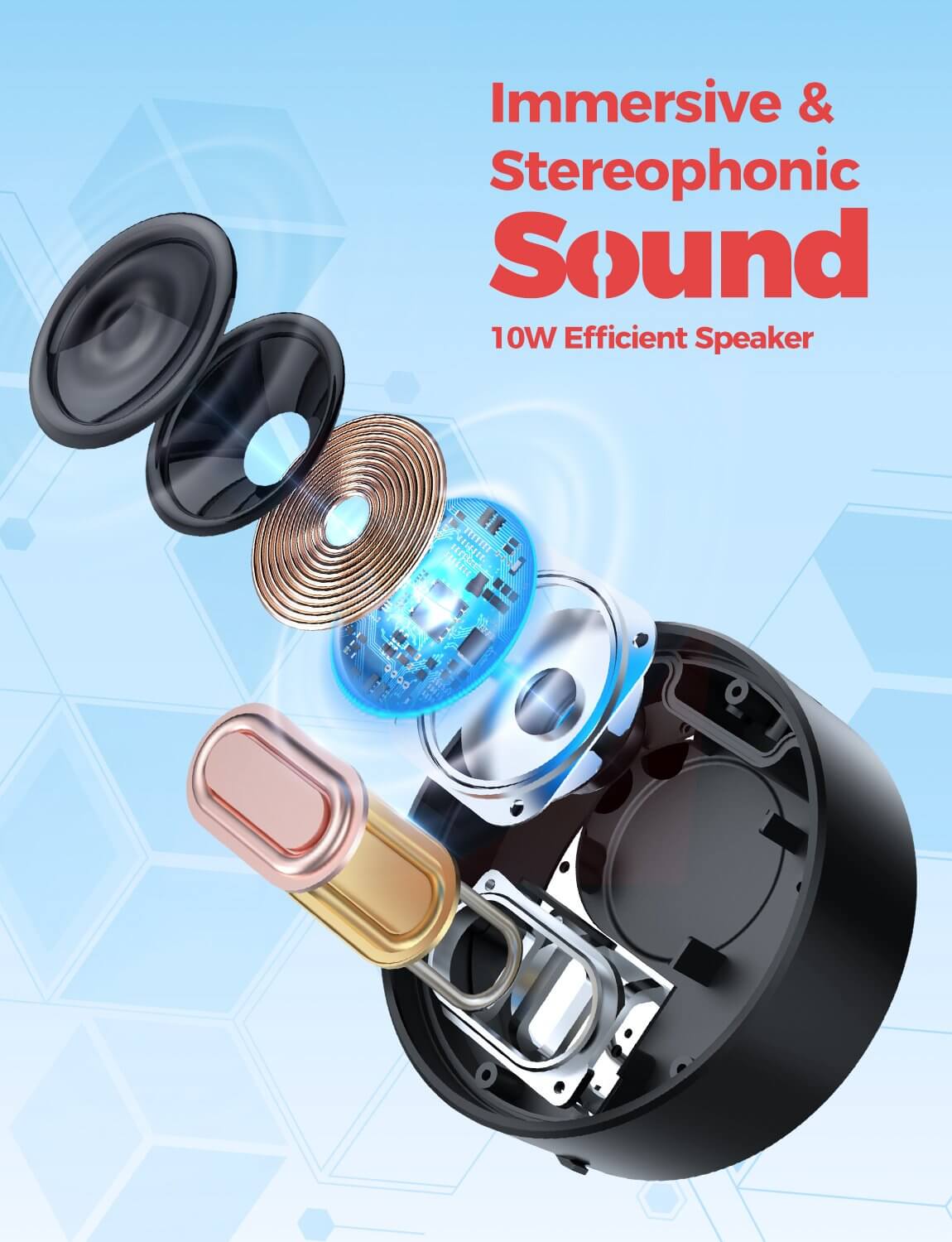 רמקול בלוטוס למקלחת מפאו Mpow | BH363A | Soundhot Q2 | Bluetooth 5 | Shower Speaker