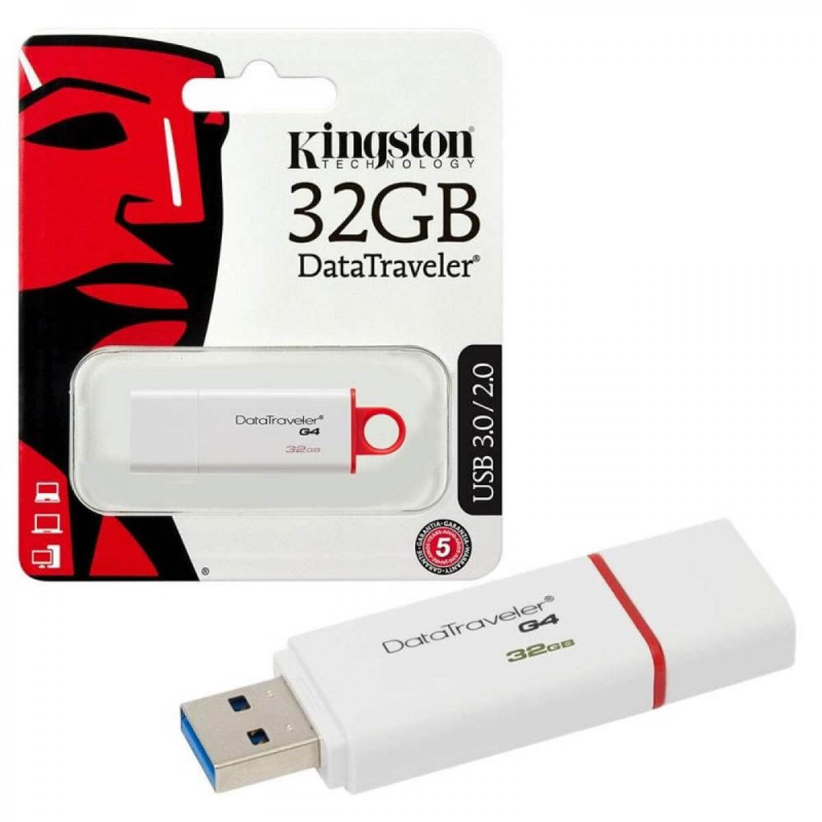 כונן USB לשמירת נתונים זיכרונות ניידים 32GB קינגסטון Kingston DTIG432GB USB Flash Drive (1)