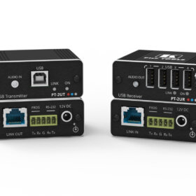מאריך USB קרמר קיט מאריכים עד 100 מטר Kramer PT-2UTR-KIT USB2.0 PoC Extender Kit over Extended-reach CAT