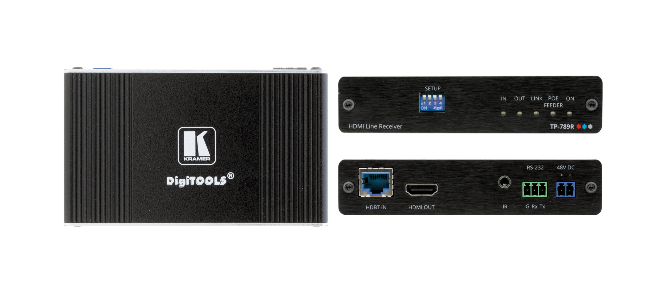 מאריך סוג 4K HDMI דו כיווני עד 40 מטר קרמר Kramer TP-789R 50-80506090 with RS–232 & IR over Long–Reach HDBaseT (3)