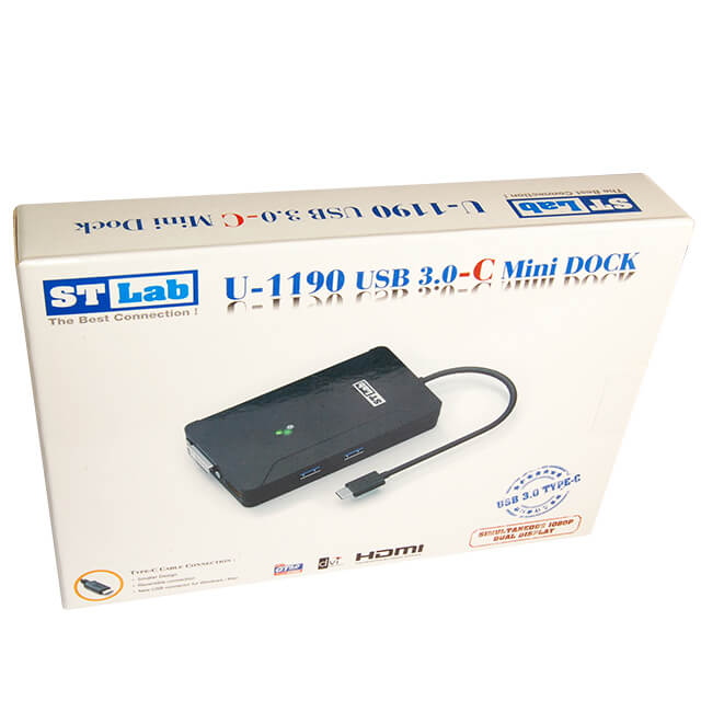 מיני תחנת עגינה ST-LAB U-1190 USB3.1 Type-C Mini Dock Station