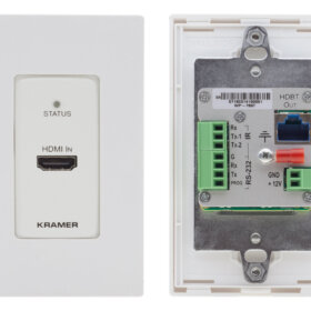משדר לוח קיר HDMI מופעל עי PoE עד 70 מטר ב-1080P הרחבת בקרה Kramer WP-789T 50-805180195 (3)