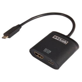 מתאם Type-C לחיבורים HDMI ו PD אינו דורש מנהלי התקנים נוספים ST-LAB | U-1990