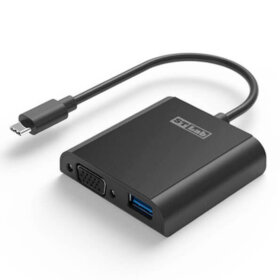 מתאם Type-C לחיבורים USB ו VGA אינו דורש מנהלי התקנים נוספים ST-LAB | U-1540