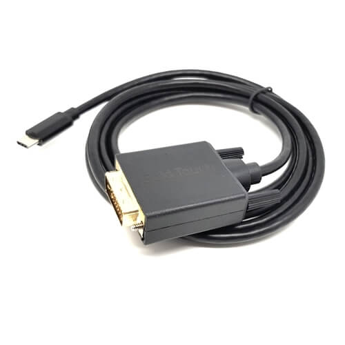 מתאם כבל מסך Type-C ל DVI גולד-טאץ' Gold Touch | CH-USB3.1-DVI-1.8 | USB3.1 Type-C to DVI Cable –1.8m – תמונה 2