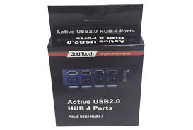 מתאמי USB 4 יציאות גולד-טאץ' Gold Touch E-USB2-HUB4-A 4 PORT ACTIVE USB2 (2)