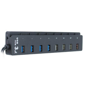 מתאמי USB 8 יציאות גולד-טאץ' Gold Touch E-USB3.0-HUB7-A 8 PORT ACTIVE USB3 (1)