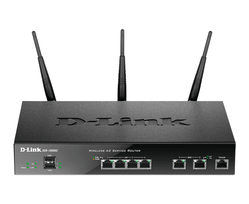 נתב אלחוטי כפול עם 4 יציאות די-לינק D-LINK DSR-1000AC 4-PORT Wireless AC VPN Router (1)