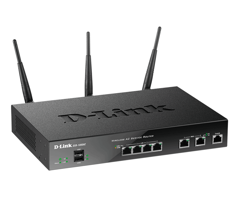 נתב אלחוטי כפול עם 4 יציאות די-לינק D-LINK DSR-1000AC 4-PORT Wireless AC VPN Router (2)