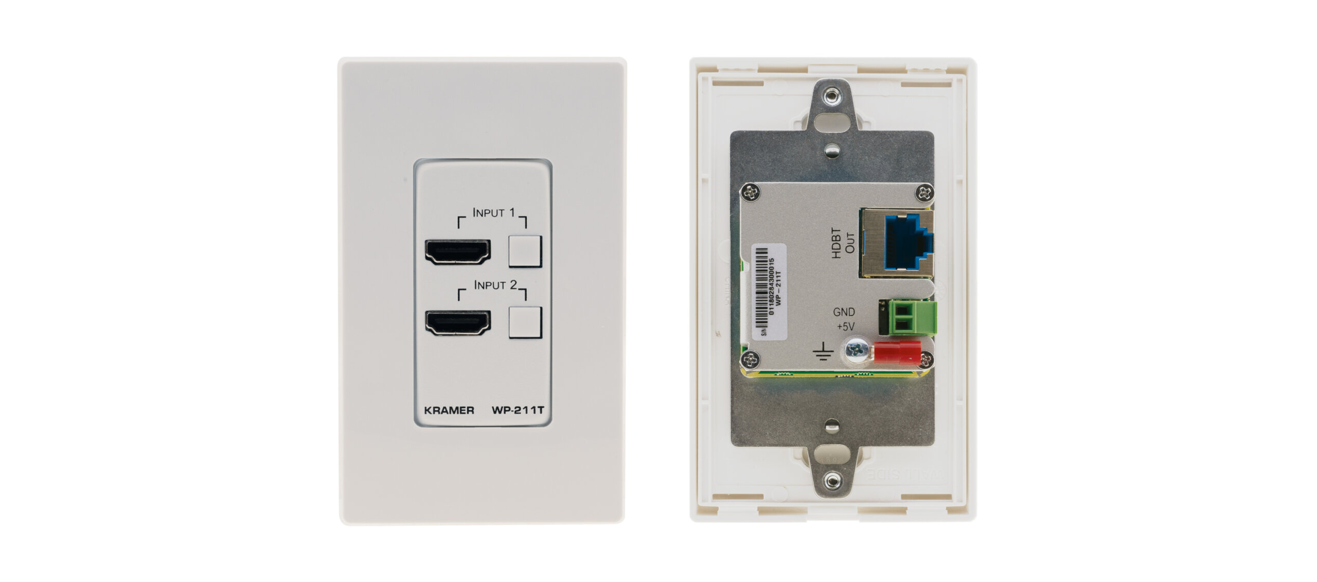 קיר לוח אוטומטי סוויץ' משדר טווח ארוך Kramer WP-211T 4K60 HDMI Wall–Plate Auto SwitcherTransmitter over Long Reach PoE HDBaseT (3)
