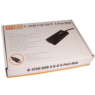 רכזת 4 יציאות חיבור ST-LAB U-1250 USB3.1 Type-C (2)