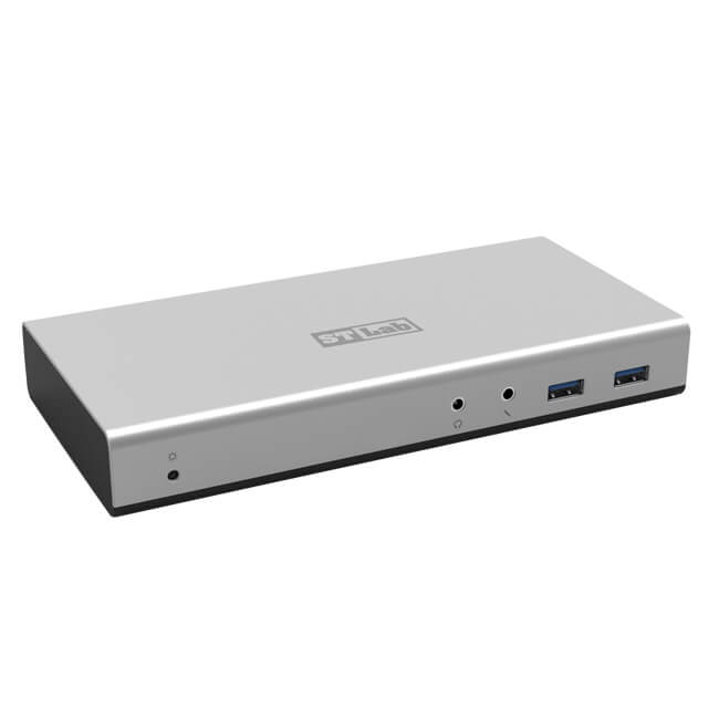 תחנת עגינה U-900 מחברת ST-LAB כוללת HDMI ,DVI, LAN , 4xUSB3.0back+2xUSB3.0front , AUDIO , MIC, למוצר שנה אחריות