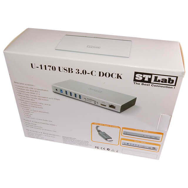 תחנת עגינה ST-LAB U-1170 USB3.1 Type-C Docking Station (1)
