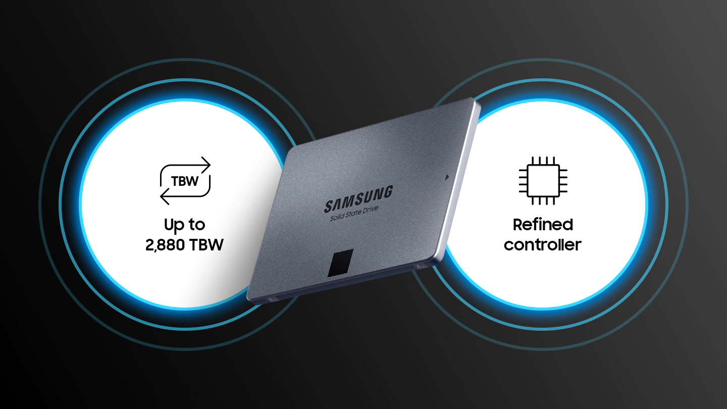 כונן SSD סמסונג Samsung | MZ-77Q1T0BW | QVO870 | 1TB SSD