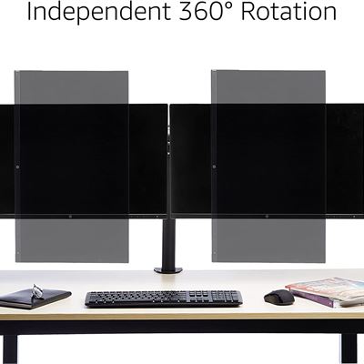 זרוע ארגונומית עבור 2 מסכים Loctek | DLB112 | Ergonomic Swivel Arm 10"- 30" Double Monitor