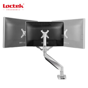זרוע ארגונומית עם יציאות USB&AUX במעמד Loctek DLB511 Gas Spring Desktop 10- 30 One Monitor (1)