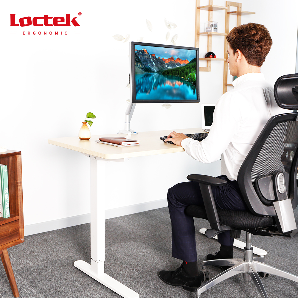 זרוע ארגונומית עם יציאות USB&AUX במעמד Loctek DLB511 Gas Spring Desktop 10- 30 One Monitor (6)