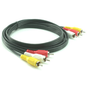 כבל RCA X3 זכר ל RCA X3 זכר אודיו אורך הכבל 3 מטר גולד-טאץ' Gold Touch | CH-3RCA-3RCA-3