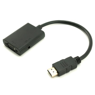 כבל מתאם HDMI ל VGA אורך הכבל 0.2 מטר גולד-טאץ' Gold Touch | CH-HD-VGA-A | HDMI To VGA w/Audio Converter – תמונה 2