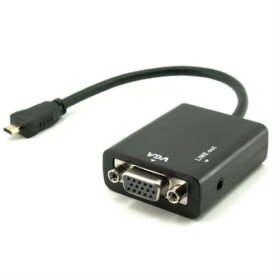 כבל מתאם Micro HDMI ל VGA אורך הכבל 0.2 מטר גולד-טאץ' Gold Touch | CH-MICRO-HD-VGA-A | Micro HDMI To VGA w/Audio Converter