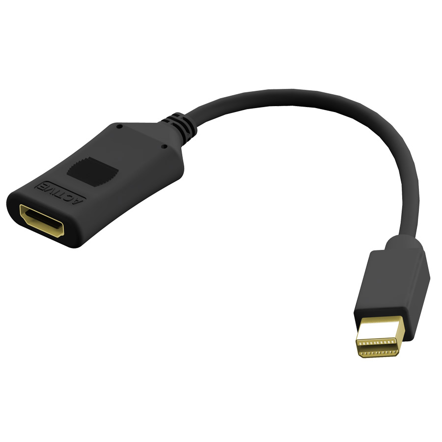 כבל מתאם אקטיבי Mini DP ל HDMI רזולוצייה 4K אורך הכבל 0.2 מטר גולד-טאץ' Gold Touch | CH-MINI-DP-HDMI-ACT | Active Mini DP To HDMI 4K@30Hz Adapter