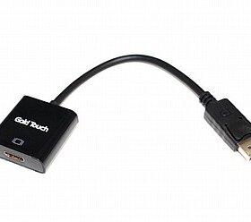 כבל מתאם פסיבי DP ל HDMI איכות 4K אורך הכבל 0.2 מטר גולד-טאץ' Gold Touch | CH-DP-HDMI-4K30 | Passive DP To HDMI Adapter Support 4K@30Hz