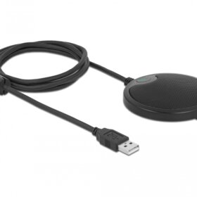 מיקרופון שולחן רב כיווני חיבור USB כולל חיבור אוזניות DELOCK D20672 (4)