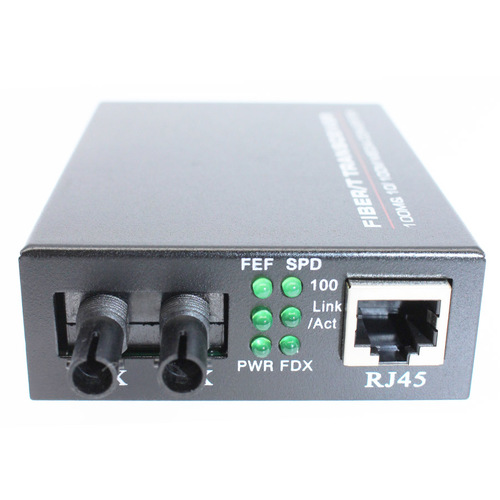 ממיר אופטי LUGGAR | LU-MC100-ST | 10/100TX-100Base (ST) MM Duplex 2Km Media Converter – תמונה 2