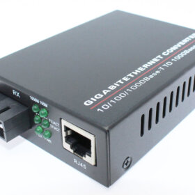 ממיר אופטי LUGGAR | LU-MC1000SC-S | 10/100/1000TX-1000Base (SC) SM Duplex 20Km Media Converter