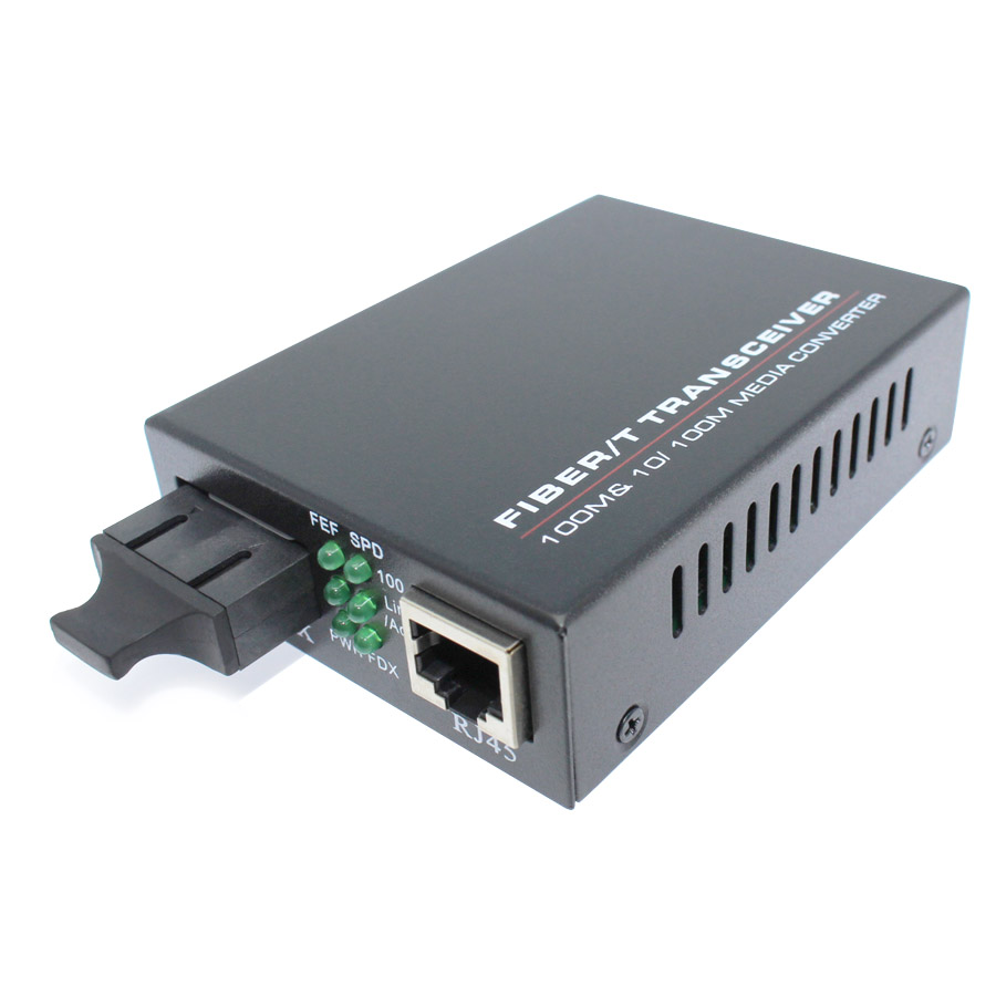 ממיר אופטי LUGGAR | LU-MC100SC-SM | 10/100TX-100Base (SC) SM Duplex 2Km Media Converter