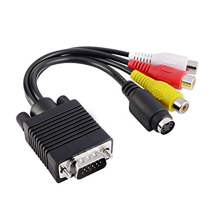 ממיר מחיבור VGA לחיבור RCA מלא ו-S-Video אורך הכבל 0.1 מטר גולד-טאץ' Gold Touch | E-VGA-F/RCA/S