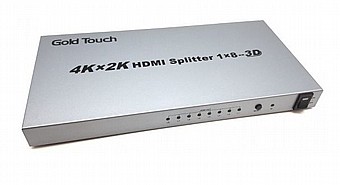 מפצל 8 פורטים 4K חיבור HDMI גולד-טאץ' Gold Touch HDMI-4K-S8 4K HDMI Splitter–8Ports (2)