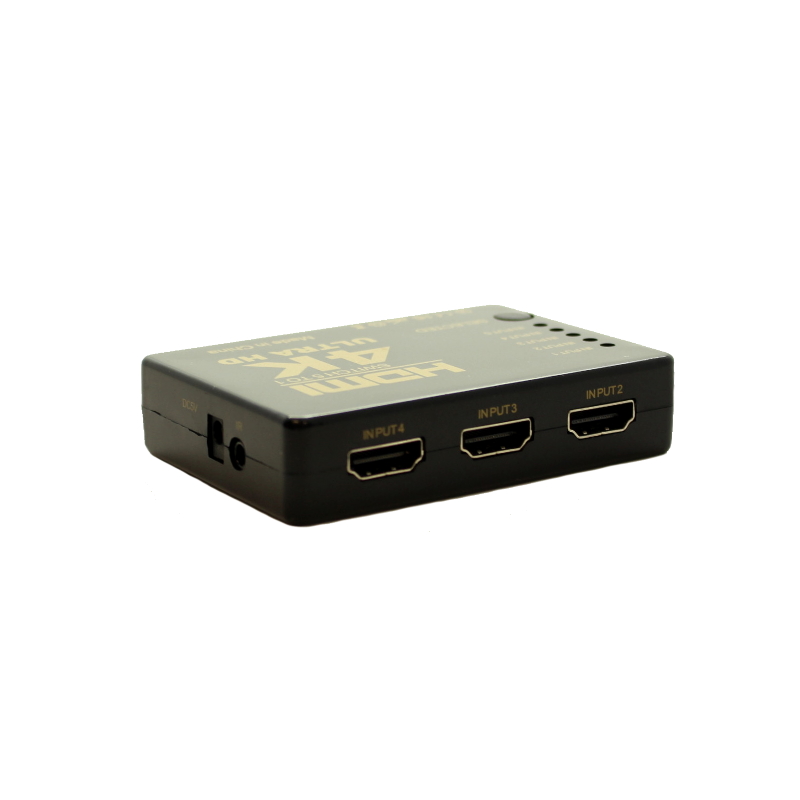 מפצל מסך חמישה מסכים HDMI גולד-טאץ' Gold Touch E-HDMI-SW-4K-5 Click to enlarge 4K HDMI Switch 1 To 5Port with IR Remote Control (1)