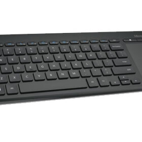 מקלדת אלחוטית USB מייקרוסופט בעיצוב ארגונומי עם לוח משולב רב-מגע Microsoft N9Z-00015 USB All-in-One Media Keyboard