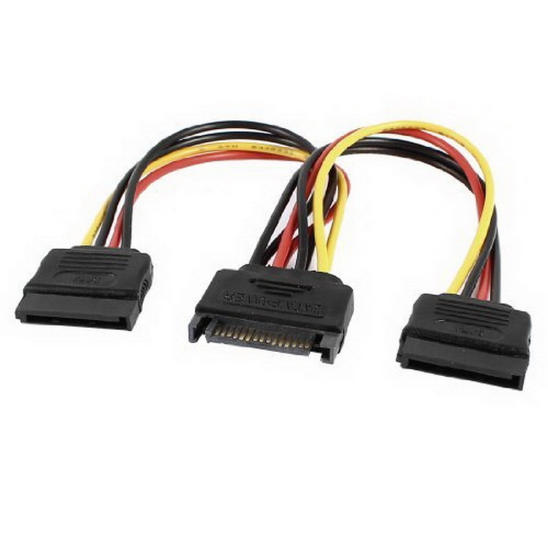 מתאם כבל מפצל הספק SATA זכר X1 ונקבה X2 גולד-טאץ' Gold Touch | E-SATA-P2 | SATA Power Splitter Cable Adapter – תמונה 2