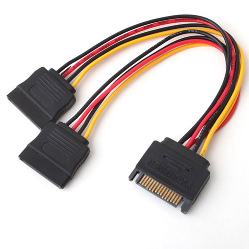 מתאם כבל מפצל הספק SATA זכר X1 ונקבה X2 גולד-טאץ' Gold Touch | E-SATA-P2 | SATA Power Splitter Cable Adapter